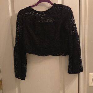 Xhilaration Black Lace Blouse